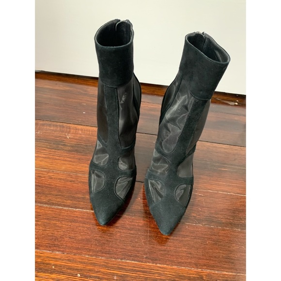 ASKA Collection 100% Suede Mesh Leather Boots - Picture 1 of 9